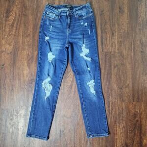 Judy Blue Distressed Boyfriend Fit Stretch Jeans Size 7/28
